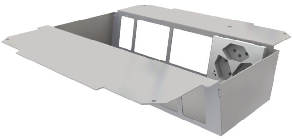 Produktbild UBD 321 333  -  Steckdoseneinsatz vertikal für 2x7 FLF inkl. 1x 3xT13/s, weiss
